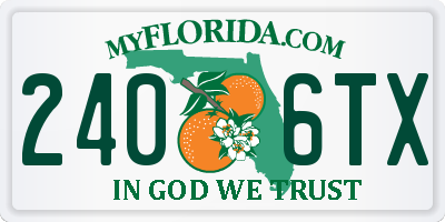 FL license plate 2406TX