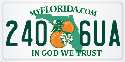 FL license plate 2406UA