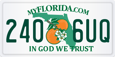 FL license plate 2406UQ