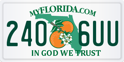 FL license plate 2406UU