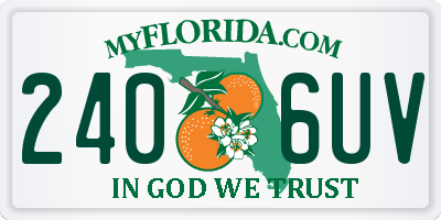 FL license plate 2406UV