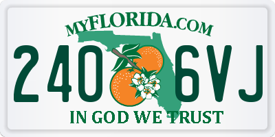 FL license plate 2406VJ
