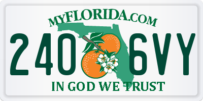 FL license plate 2406VY