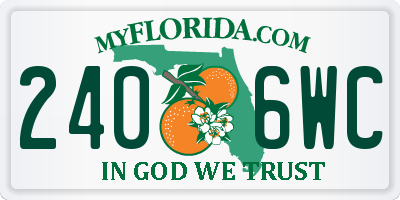 FL license plate 2406WC