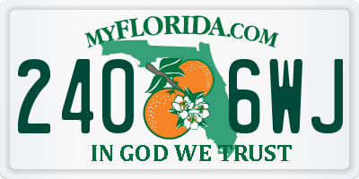 FL license plate 2406WJ