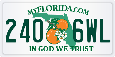 FL license plate 2406WL