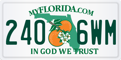 FL license plate 2406WM