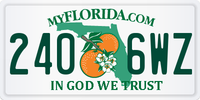 FL license plate 2406WZ