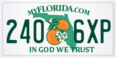 FL license plate 2406XP