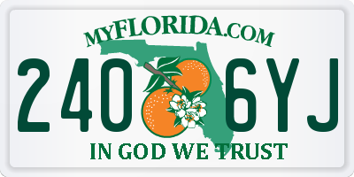 FL license plate 2406YJ