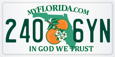 FL license plate 2406YN