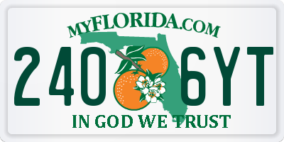 FL license plate 2406YT