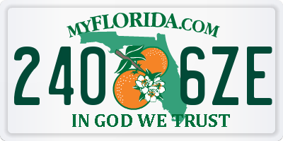 FL license plate 2406ZE