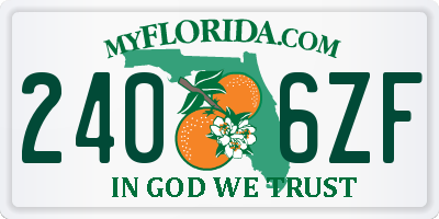 FL license plate 2406ZF