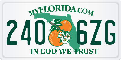 FL license plate 2406ZG