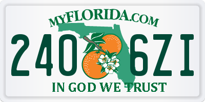 FL license plate 2406ZI