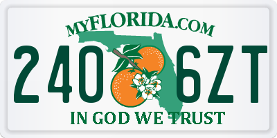 FL license plate 2406ZT