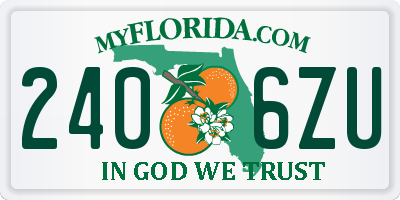 FL license plate 2406ZU