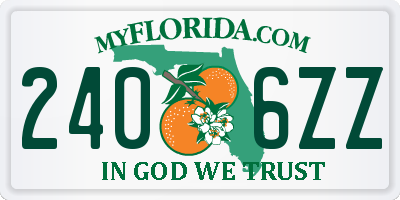 FL license plate 2406ZZ