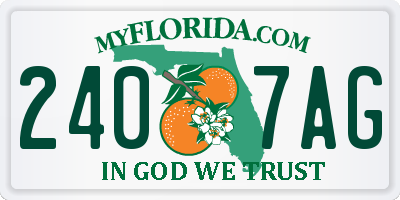 FL license plate 2407AG