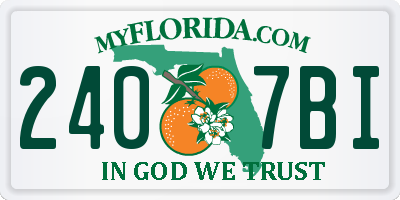 FL license plate 2407BI