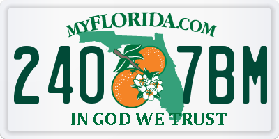 FL license plate 2407BM