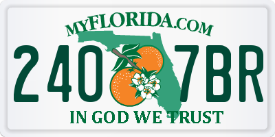 FL license plate 2407BR