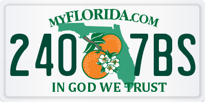 FL license plate 2407BS