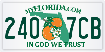 FL license plate 2407CB