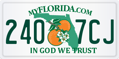 FL license plate 2407CJ