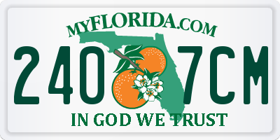 FL license plate 2407CM