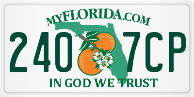 FL license plate 2407CP