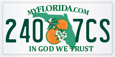 FL license plate 2407CS