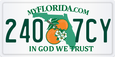 FL license plate 2407CY