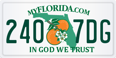 FL license plate 2407DG