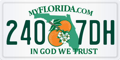 FL license plate 2407DH