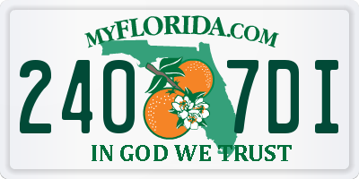 FL license plate 2407DI