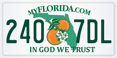 FL license plate 2407DL