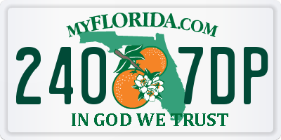 FL license plate 2407DP