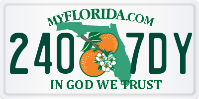 FL license plate 2407DY