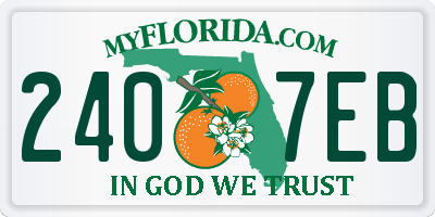 FL license plate 2407EB