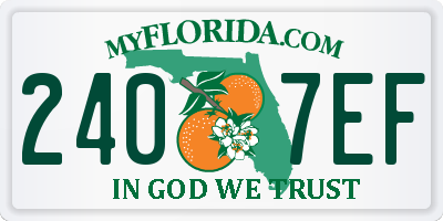 FL license plate 2407EF