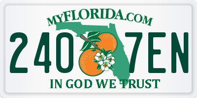 FL license plate 2407EN