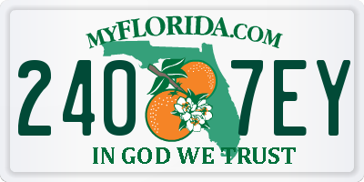 FL license plate 2407EY