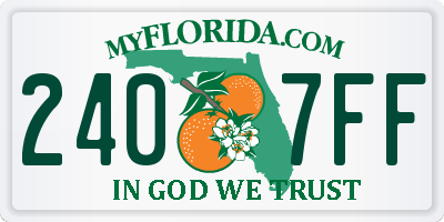 FL license plate 2407FF