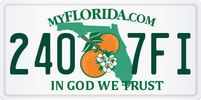 FL license plate 2407FI