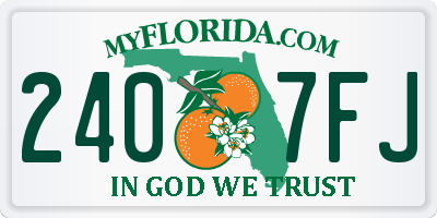 FL license plate 2407FJ