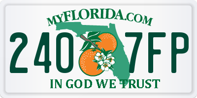 FL license plate 2407FP