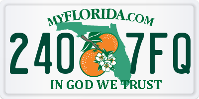FL license plate 2407FQ