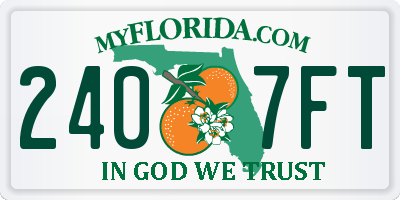 FL license plate 2407FT